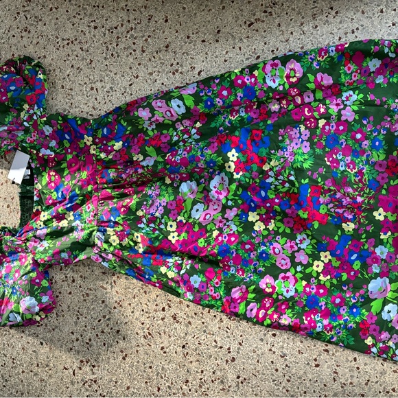 Trinity Floral Lullaby Balloon Sleeve Midi Dress Med - Picture 9 of 10